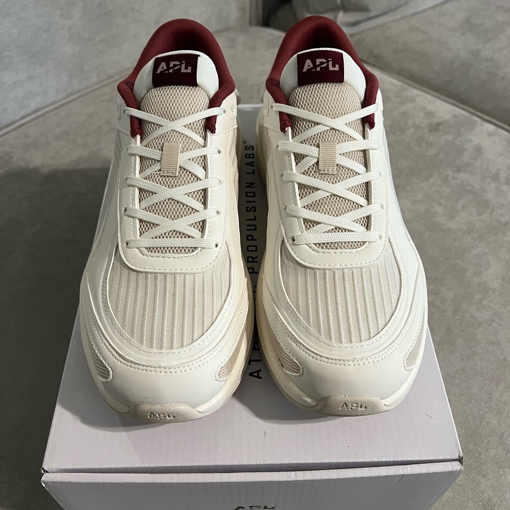 APL Off-White and Burgundy Sneakers